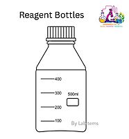 Reagent Bottle wide mouth with PP Blue screw cap Autoclavable