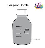 Reagent Bottle extra wide mouth with PP Blue screw cap repeatedly autoclavable