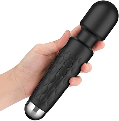 Rechargeable Body Massager for Women and Men / Handheld Waterproof Vibrate Wand Massage (Colour: Black) Rechargeable Body Massager for Women and Men / Handheld Waterproof Vibrate Wand Massage (Colour: Black)