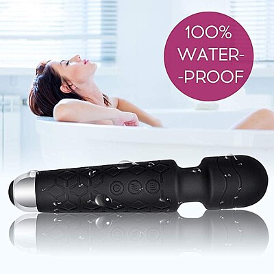 Rechargeable Body Massager for Women and Men / Handheld Waterproof Vibrate Wand Massage (Colour: Black) Rechargeable Body Massager for Women and Men / Handheld Waterproof Vibrate Wand Massage (Colour: Black)