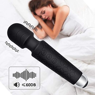 Rechargeable Body Massager for Women and Men / Handheld Waterproof Vibrate Wand Massage (Colour: Black) Rechargeable Body Massager for Women and Men / Handheld Waterproof Vibrate Wand Massage (Colour: Black)