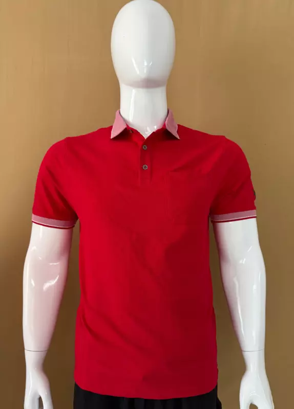 Men Red Poloshirt