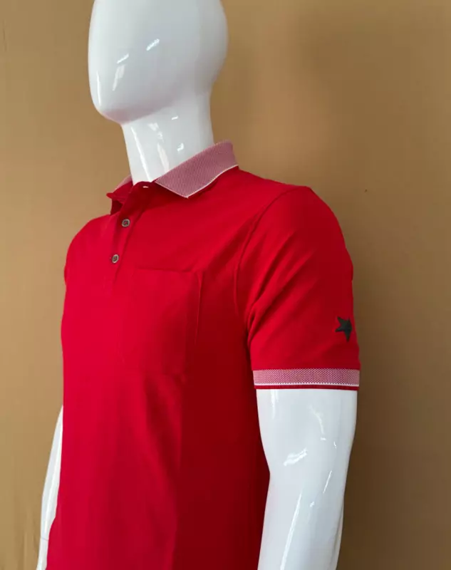 Men Red Poloshirt
