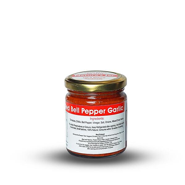 Red Bell Pepper Chilli Garlic Dip - Natures Jar