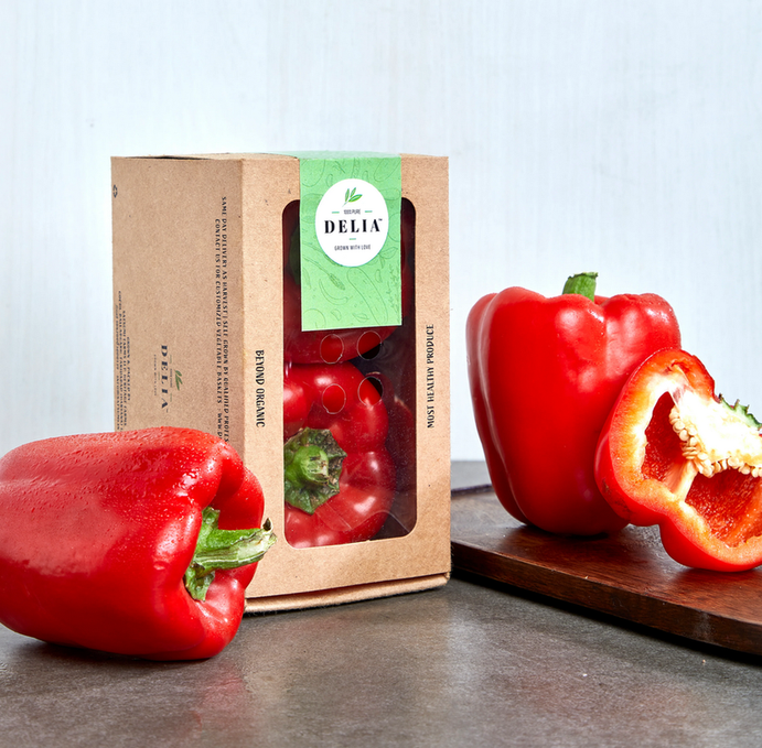 Red Bell Pepper (2 Pieces) - 250-400 Gms