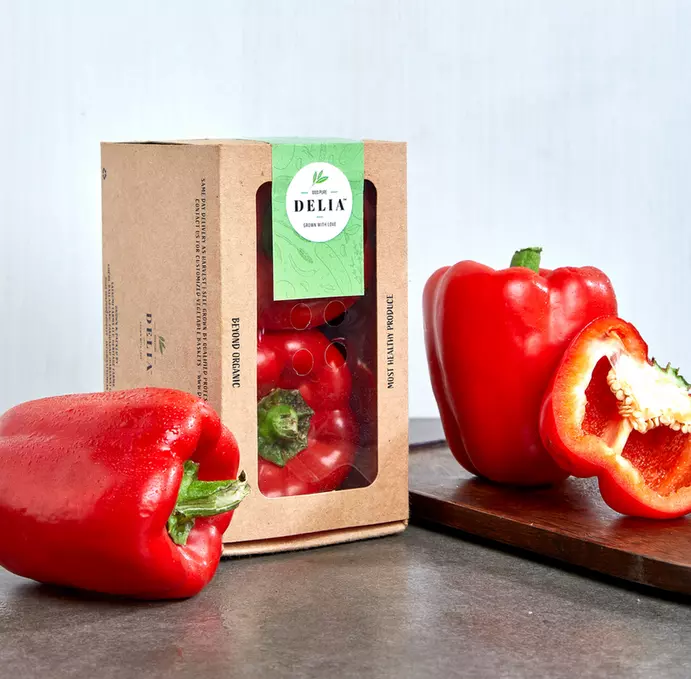 Red Bell Pepper (2 Pieces) - 250-400 Gms