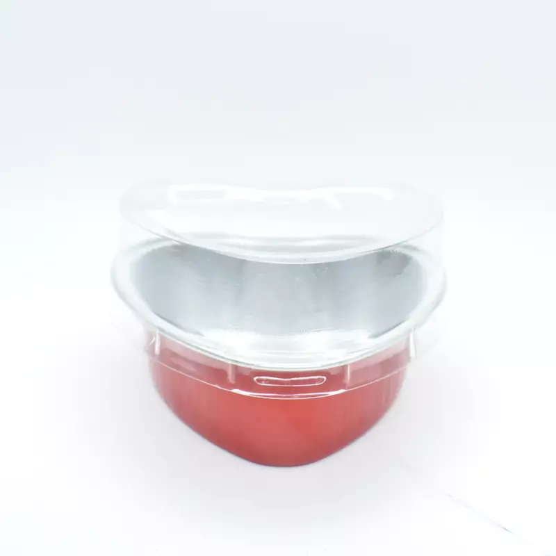 Red Heart Foil Containers With Lid