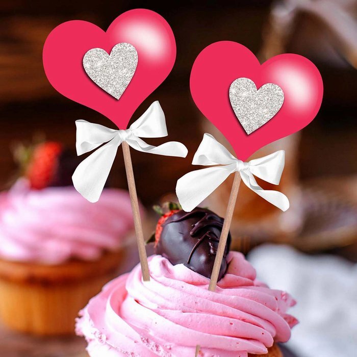 Red Heart Popup Topper