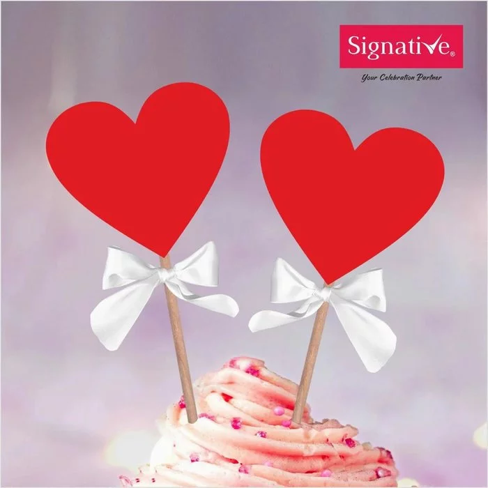 Red Heart Topper(Pack of 4)