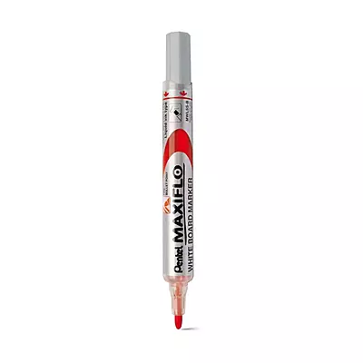 PENTEL MWL5M-A MAXIFLOW WHITEBOARD MARKER BULLET MEDIUM RED