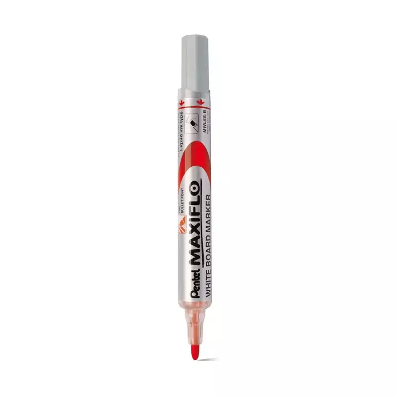 PENTEL MWL5M-A MAXIFLOW WHITEBOARD MARKER BULLET MEDIUM RED PENTEL MWL5M-A MAXIFLOW WHITEBOARD MARKER BULLET MEDIUM RED