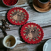 Madhubani Coasters Fish