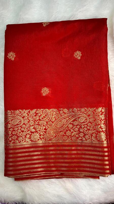 Banarasi Semi Tussar Silk Saree