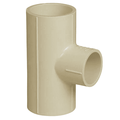 Reducing Tee, 40*25mm, 1-1/2*1(Inch), Life Line C-PVC Hot and Cold Water System 