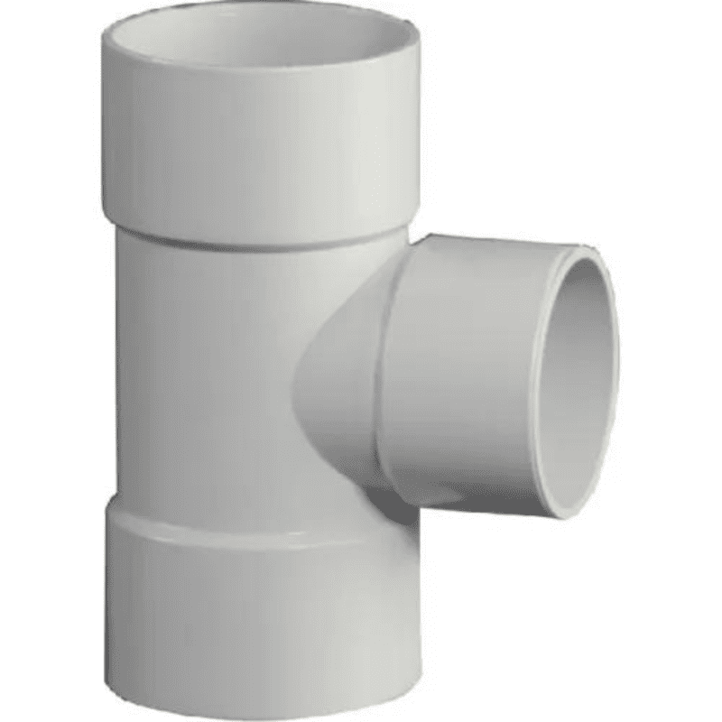 Reducing Tee, 63*50 mm, 2"*1-1/5" Inch, 4 Kg, Agriculture PVC Fittings