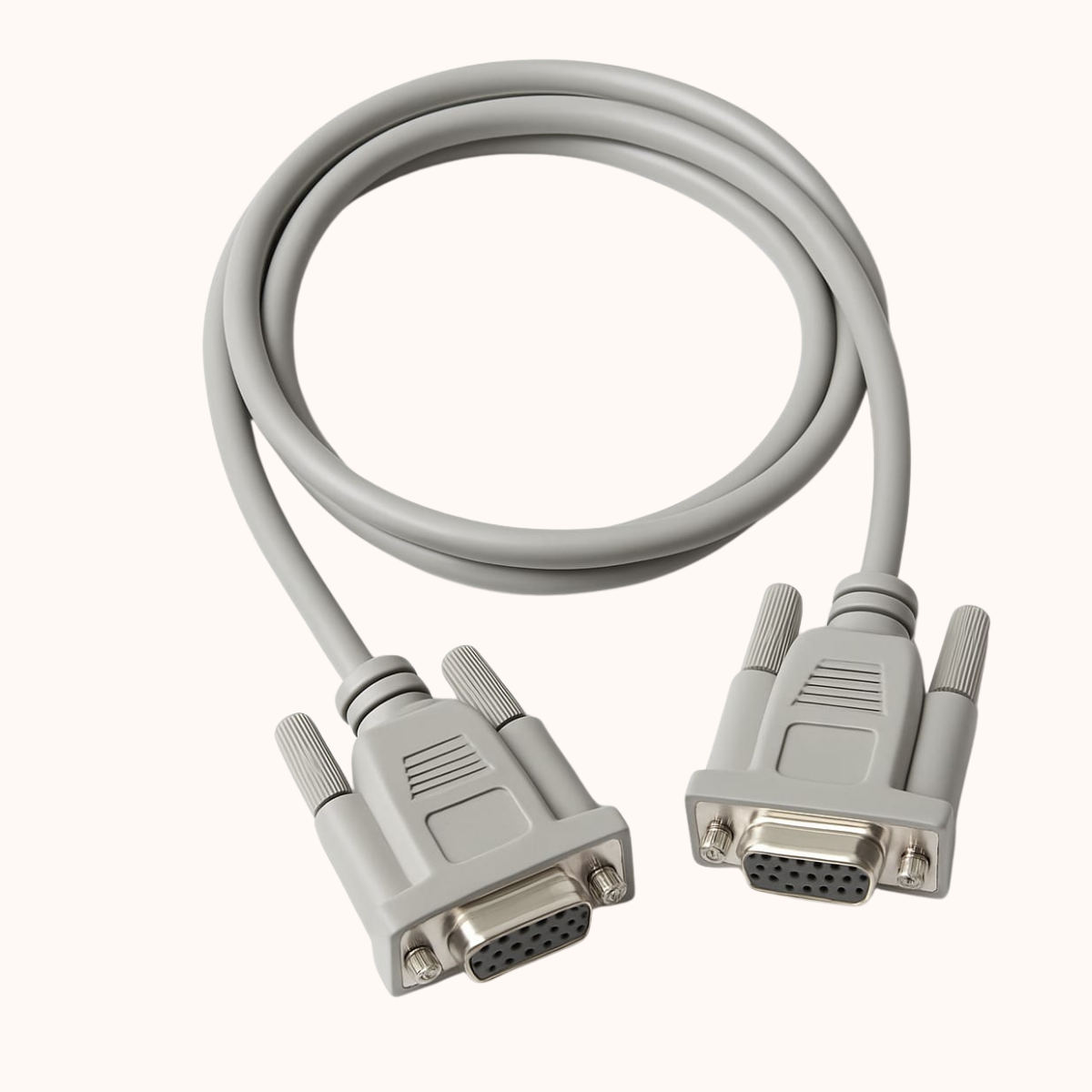Refurbished AWM VGA Cable Female to Female 1.5 MTR Gray