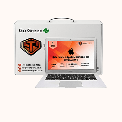 Refurbished Apple MACBOOK AIR 13-inch, Early 2015, Intel i5-5250U, 8 GB/128 GB SSD DDR3, A1466, Silver