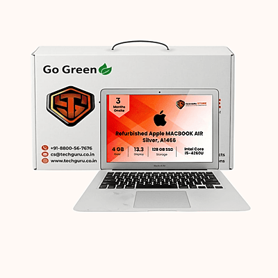 Refurbished Apple MACBOOK AIR 13-inch Early 2014, Intel i5-4260U, 4GB RAM, 128GB SSD DDR3, A1466, Silver