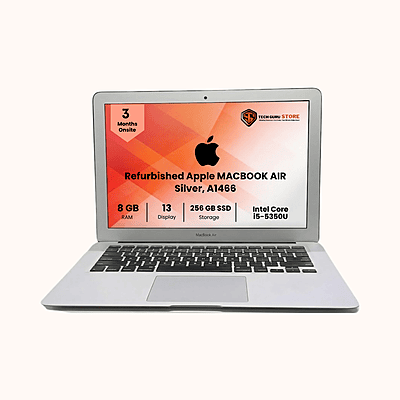 Refurbished Apple MACBOOK AIR 13-inch, 2017, Intel i5-5350U, 8GB RAM 256GB SSD DDR3 , Silver, A1466