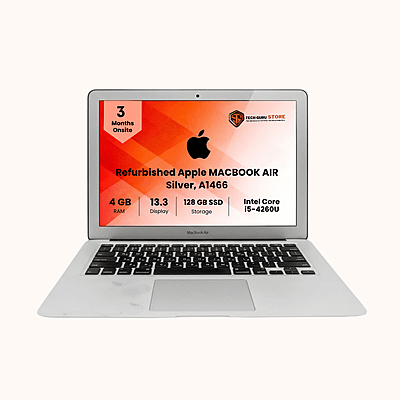 Refurbished Apple MACBOOK AIR 13-inch Early 2014, Intel i5-4260U, 4GB RAM, 128GB SSD DDR3, A1466, Silver