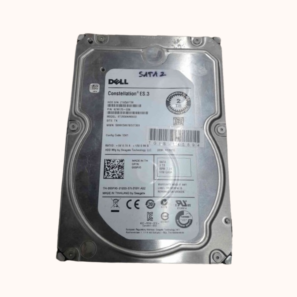 Refurbished Dell HDD DESKTOP 2TB (ST2000NM0033)