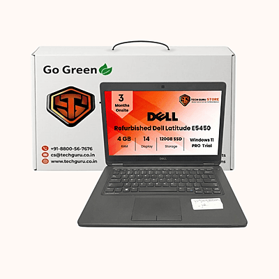 Refurbished Dell Latitude E5450| Intel Core i5 5300U|4GB RAM, 120GB SSD| 14"inch