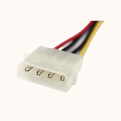 Refurbished Electronic Spices SATA Power Cable 6inch 4 Pin Molex to Left Angle SATA Power Cable Adapter