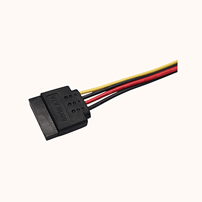 Refurbished Electronic Spices SATA Power Cable 6inch 4 Pin Molex to Left Angle SATA Power Cable Adapter