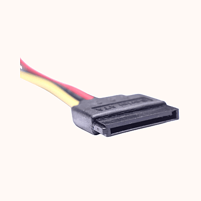 Refurbished Electronic Spices SATA Power Cable 6inch 4 Pin Molex to Left Angle SATA Power Cable Adapter