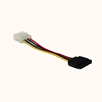 Refurbished Electronic Spices SATA Power Cable 6inch 4 Pin Molex to Left Angle SATA Power Cable Adapter
