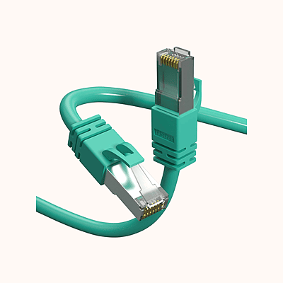 Refurbished Ethernet Cable CAT6A (12inch | 5m) Cable Dual Shielded, 100% Copper, 10 Gbps LAN Network/High Speed Internet Cable, 550MHZ