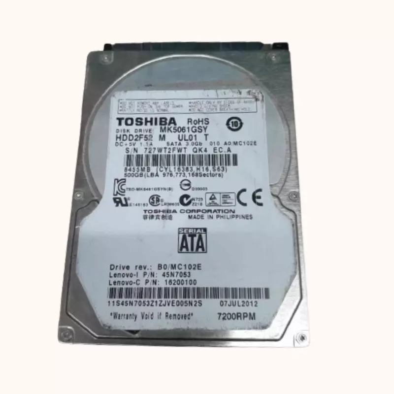 Refurbished TOSHIBA 500 GB SATA 2.5 (MK5061GSY)
