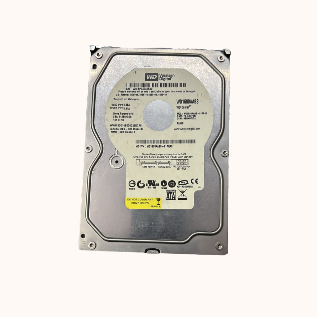 Refurbished WD HDD DESKTOP 160GB (WD1600AABS)