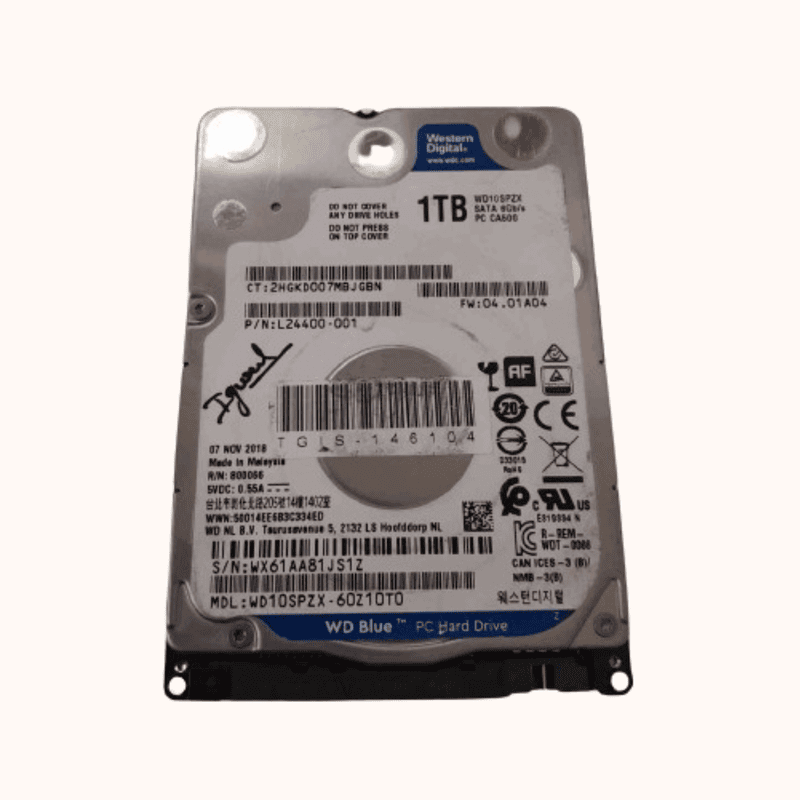 Refurbished WD SATA Hard Disk Laptop 1TB (WD10SPZX-60Z10T0)