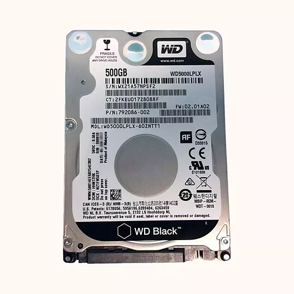 Refurbished Western Digital 500GB SATA 2.5 Hard Drive (WD5000LPLX-60ZNTT1)