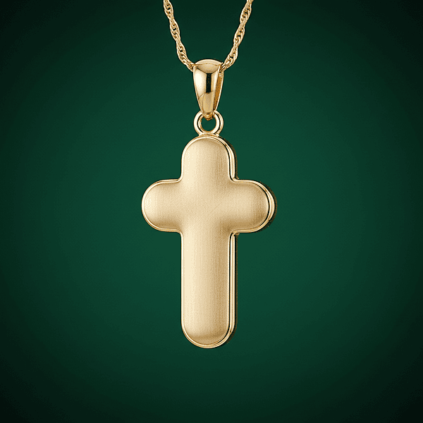 Rounded Domed Cross Pendant