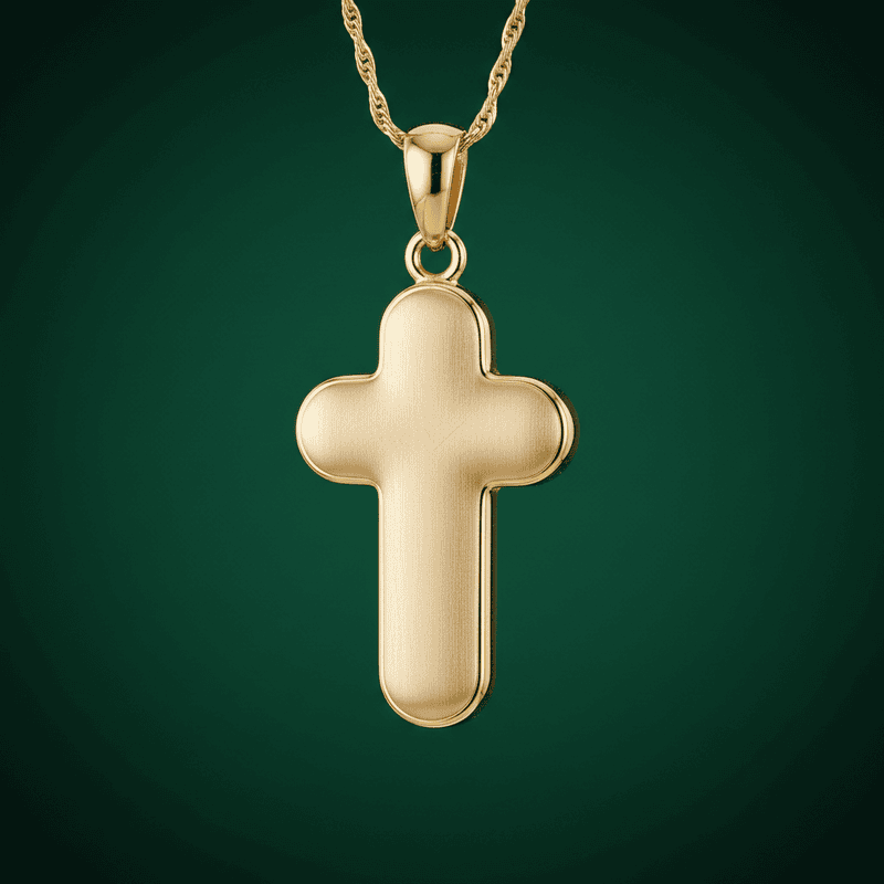 Rounded Domed Cross Pendant