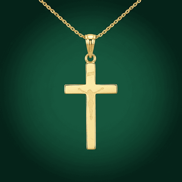 Minimal Crucifix Relief Pendant