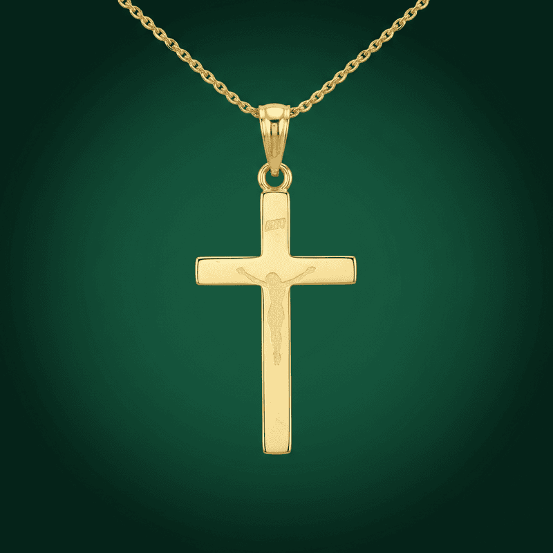 Minimal Crucifix Relief Pendant