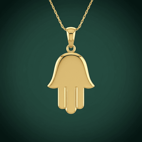 Hamsa Hand Solid Pendant