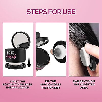RENEE Cover-Up Hair Powder | Covers Grey Roots & Bald Spots |Fuller & Denser Look | 4gm