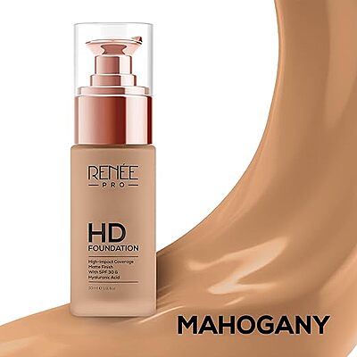 RENEE Pro Hd Foundation Full Coverage Matte Finish Lotion|Highly Blendable Formula With Spf30