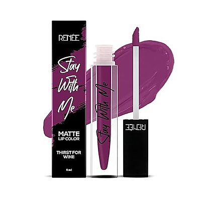 RENEE Stay With Me Matte Lipstick l Transfer Proof, Smudge & Waterproof | Long Stay | Matte Finish