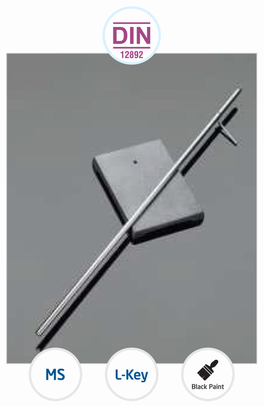 Retort Stand 200x125mm (8"x5") with 600x12.5mm Rod GC