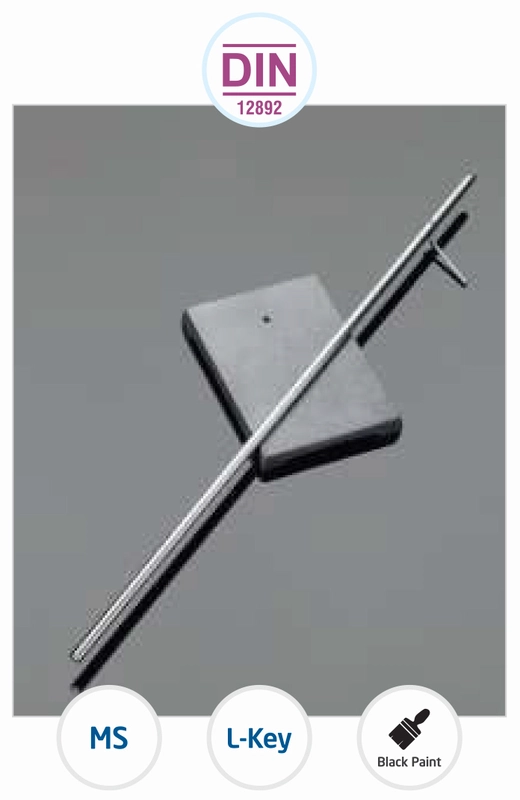 Retort Stand 200x125mm (8"x5") with 600x12.5mm Rod GC