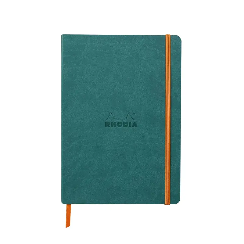 Rhodia Rhodiarama Softcover Notebook A5 Peacock DOT GRID Rhodia Rhodiarama Softcover Notebook A5 Peacock DOT GRID