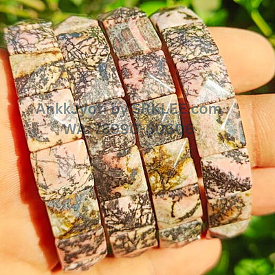 Rhodonite Pyramid Bracelet Rhodonite Pyramid Bracelet