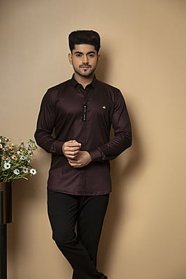 Rich Maroon Plain Shirts Rich Maroon Plain Shirts