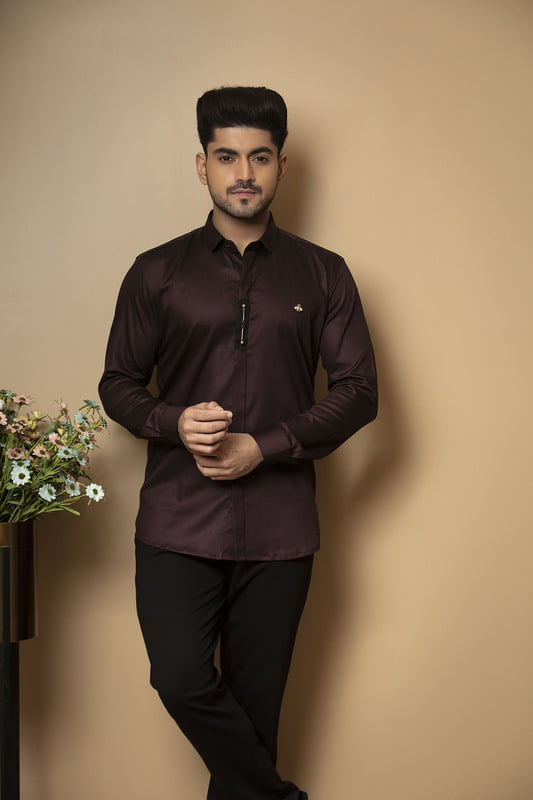 Rich Maroon Plain Shirts Rich Maroon Plain Shirts