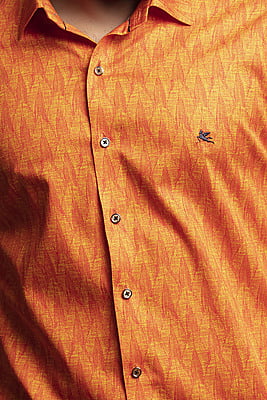 Rich Orange Printed Shirt Rich Orange Printed Shirt